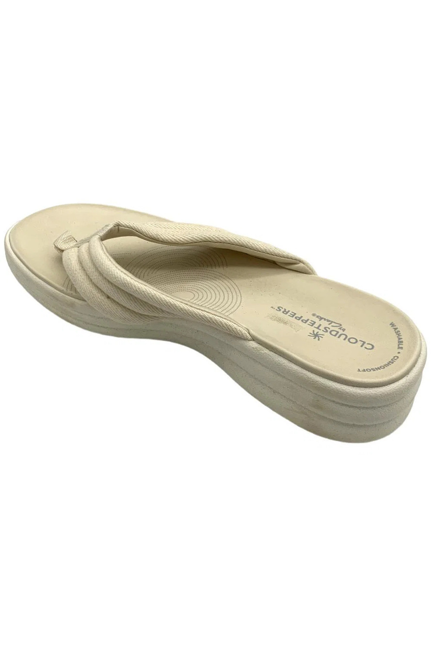 Clarks Cloudsteppers Women's Drift Carmen Toe Post Sandal Cream - Medium - Picture 3 of 3